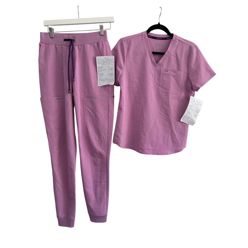 Fabletics NWOT XS Tall Lilac High Rise On Call Jogger XS 1 Pocket Top READ